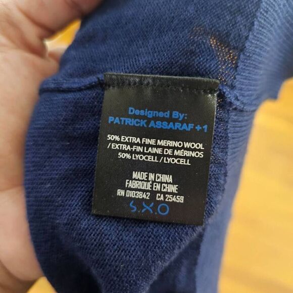 Patrick Assaraf Ribbed Merino Wool Full Zip Cardigan - Picture 7 of 9